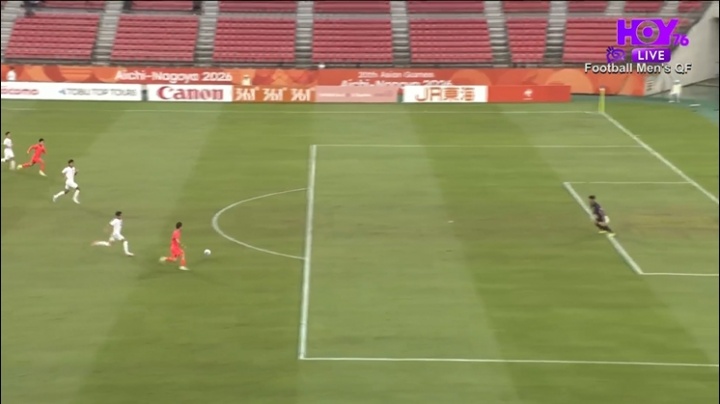 半场-U23国足1-0泰国 彭啸造乌龙毛伟杰大单刀失良机
